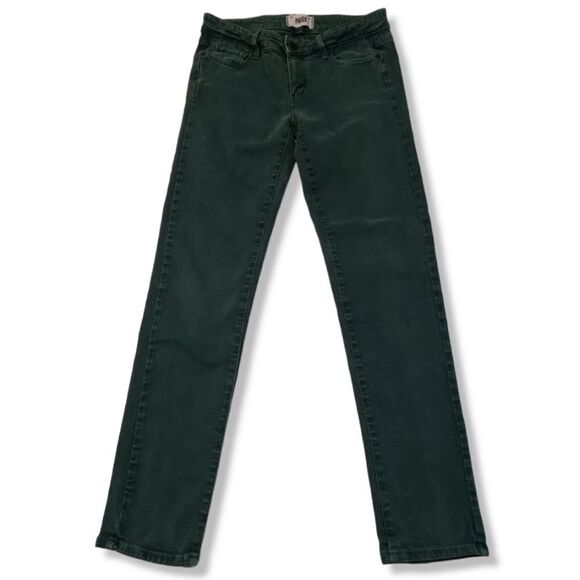 Paige Jeans Size 28 Skyline Ankle Peg Skinny Jeans Stretch Faded Green Fading - Picture 1 of 7